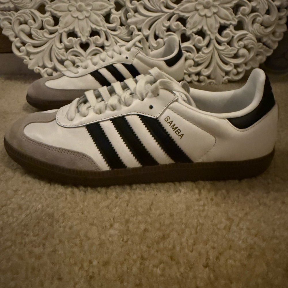 Adidas Samba White and Black Sneakers